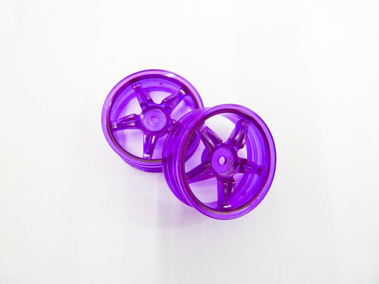 Jamara Tamiya 5 Spokes Wheel Rim, Fluorescent Lilac, 22 mm