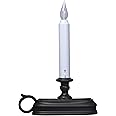 Xodus Innovations FPC1525A Battery Operated LED Window Candle with Sensor, Black, Large Base