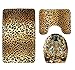 WARMSHOP 3Pcs A Set Bathroom Toilet Rug Animal Tiger Leopard - Print Toilet Mat Set Soft Flannel Rug+Lid Toilet Cover+Bath Mat (Camouflage-B)