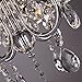 mirrea® Crystal Chandelier Pendant Light, 4 Lights, with Crystal Beaded Drum Shade Chromed Finish