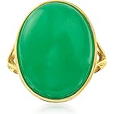 Ross-Simons Jade Ring in 14kt Yellow Gold