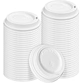 Huifany 240 Pack Coffee Cup Lids, Disposable Coffee Lid, Leak Proof Plastic Lids for 10, 12, 16, 20, 24 oz Paper Cups, Hot Cup Lid 3.54 Inches/90 mm Diameter
