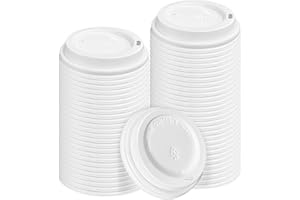 Huifany 240 Pack Coffee Cup Lids, Disposable Coffee Lid, Leak Proof Plastic Lids for 10, 12, 16, 20, 24 oz Paper Cups, Hot Cup Lid 3.54 Inches/90 mm Diameter