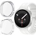 HAOZHI Película Protetora Compatível com Samsung Galaxy Watch 9 8 40mm,44mm | 2Peças Capa Bumper Galaxy Watch 9,Case Capinha 