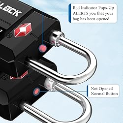 TSA Approved Travel Luggage Locks, Open Alert