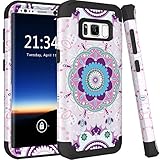 Samsung Galaxy S8 case, PIXIU Impact Resistant Shock-Absorption Hard Plastic+Soft Silicon Rubber Armor galaxy s8 phone case 2017 Release Black
