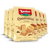 Loacker Quadratini Tiramisu Wafer Cookies, 30% Less Sugar, Non-GMO, 6-Pack