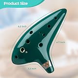 Ohuhu Zelda Ocarina 12 Hole Alto C with Song Book Display Stand Bag Green view 5