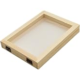 Worown A6 Size Paper Making Screen, Natural Wooden Papermaking Mould, 5 x 7 inch Wooden Paper Making Frame for DIY Craft and Dried Flower Handcraft