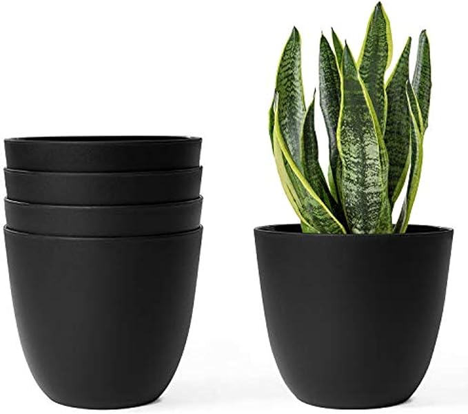 VENBON Plastic Planters Flower Plant Pots, Modern