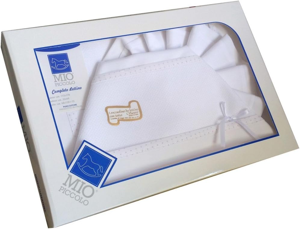 Aida 3 Piece Bedsheet Set bianco