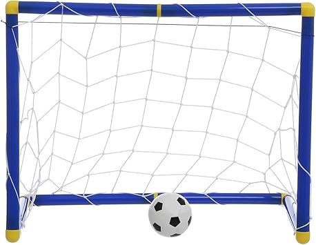 Amazon 60センチ子供サッカーサッカーゴールポータブルポストネットフレームボールポンプ屋内屋外セット子供の遊び楽しいおもちゃ Diy 工具 ガーデン