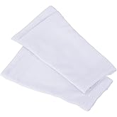 PATIKIL Size S Soccer Shin Guard Socks, 2 Pack Breathable Sleeves for Running, White