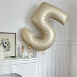 Lingqiang Beige 40 Inch Numeric 18 Foil Balloons Set 2 pcs Party Decors view 5
