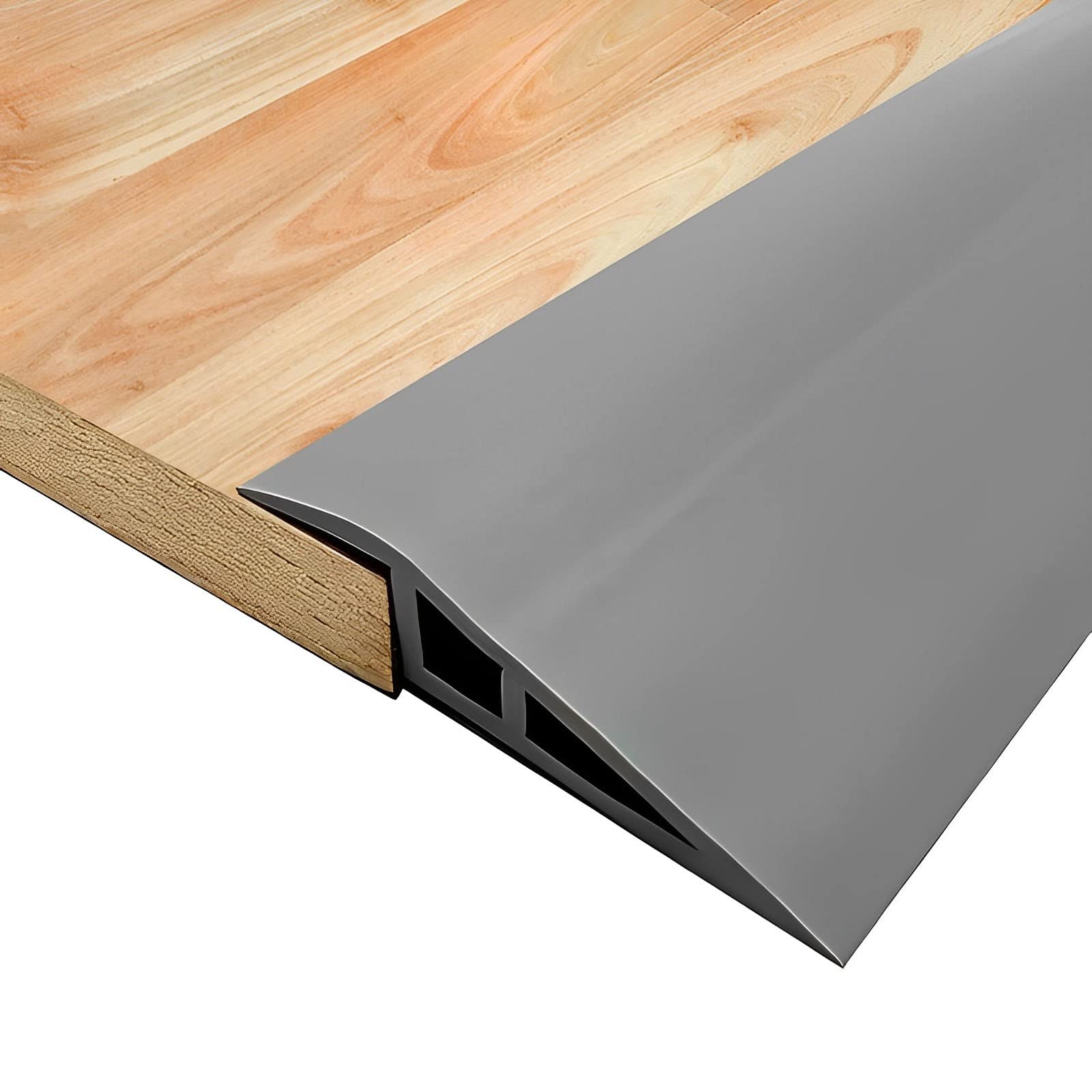 Photo 1 of Vinyl-Door-Threshold-Ramps Floor-Transition-Strips 36 inch, Threshold 1/2'' ~ 3/5'', Thresholds Ramps for Doorways, Edge-Reducer Threshold-Transition-Strip for Home/Door/Floor (Grey)