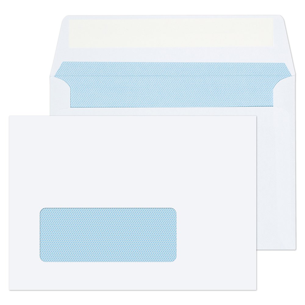 Blake Purely Everyday C6 114 x 162 mm 100 gsm Peel and Seal Window Wallet Envelopes (1884) White - Pack of 1000