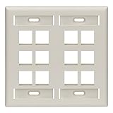 Leviton 42080-12T Quickport Wallplate with ID