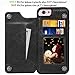 kazineer iPhone 6 Plus Case, iPhone 6S Plus Leather Case Back Cover with Credit Card Holder [Compatible with Magnetic car Mount] Protective Case for Apple iPhone 6 Plus/iPhone 6S Plus - Black