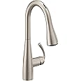 Moen Essie Spot Resist Stainless Smart Faucet Touchless Pull Down Sprayer Kitchen Faucet with Voice Control and Power Boost, 87014EVSRS