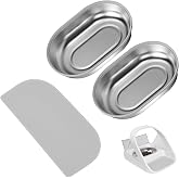 Stainless Steel Bowl for Automatic Microchip Cat Pet Feeder,2 Bowls &amp; 1 Mat Set