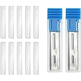 FEISIER Single Edge Razor Blades,20PCS Replacement Blade with Guard, Silver Barber Razors Blades for Shaving Straight Razor