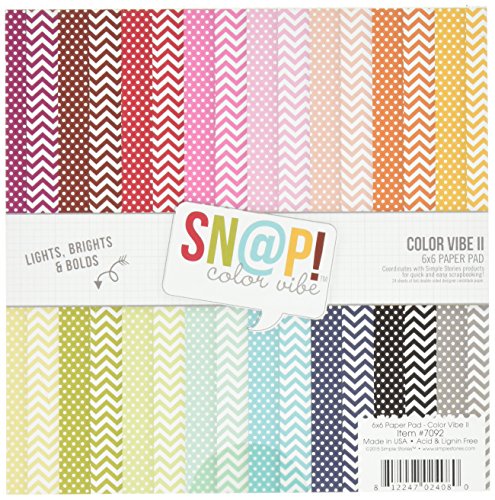 Simple stories snap color vibe ii paper pad (24 pack)