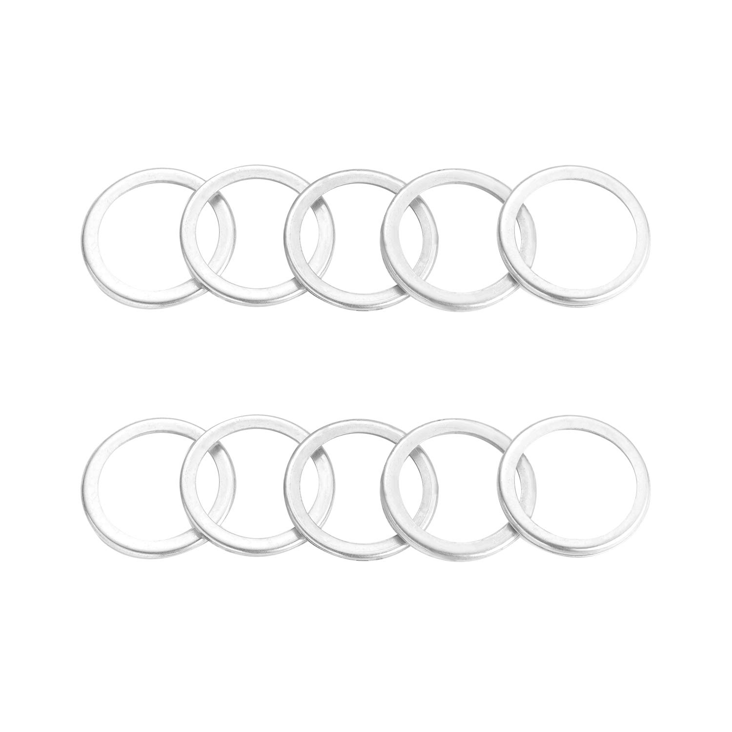 10pcs Oil Pan Drain Plug Gasket Washer for Subaru Outback Forester Baja Impreza WRX STi Legacy Tribeca Justy Loyale SVX XT DL GL RS RX 1985-2017, Replacement # 11126AA000