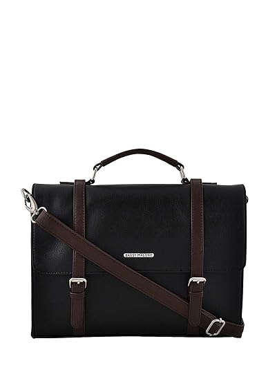 Bagsy Malone Mens Messenger Bag with No (Slate Black)
