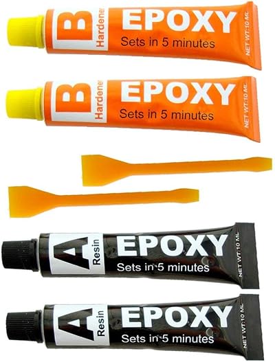 L-FENG-UK Epoxy Glue Set Metal Ceramic Glass Plastic Rubber Repair Twin Pack