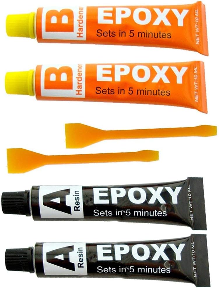 L-FENG-UK Epoxy Glue Set Metal Ceramic Glass Plastic Rubber Repair Twin Pack