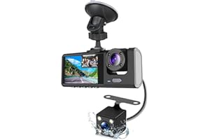 ZOOTEALY Dash Cam Front and Rear Inside 3 Cameras 1080P+720P+480p Car Rearview Mirror Car Video Recording Camcorder Night Vis