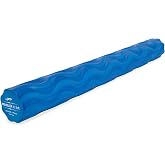 OPTP PRO-ROLLER XL Soft Density Foam Roller &ndash; Round, Blue, 46" x 6" | Extra-long soft foam roller for physical therapy, Pilates, yoga, foam roll exercises &amp; muscle recovery, raised wave pattern