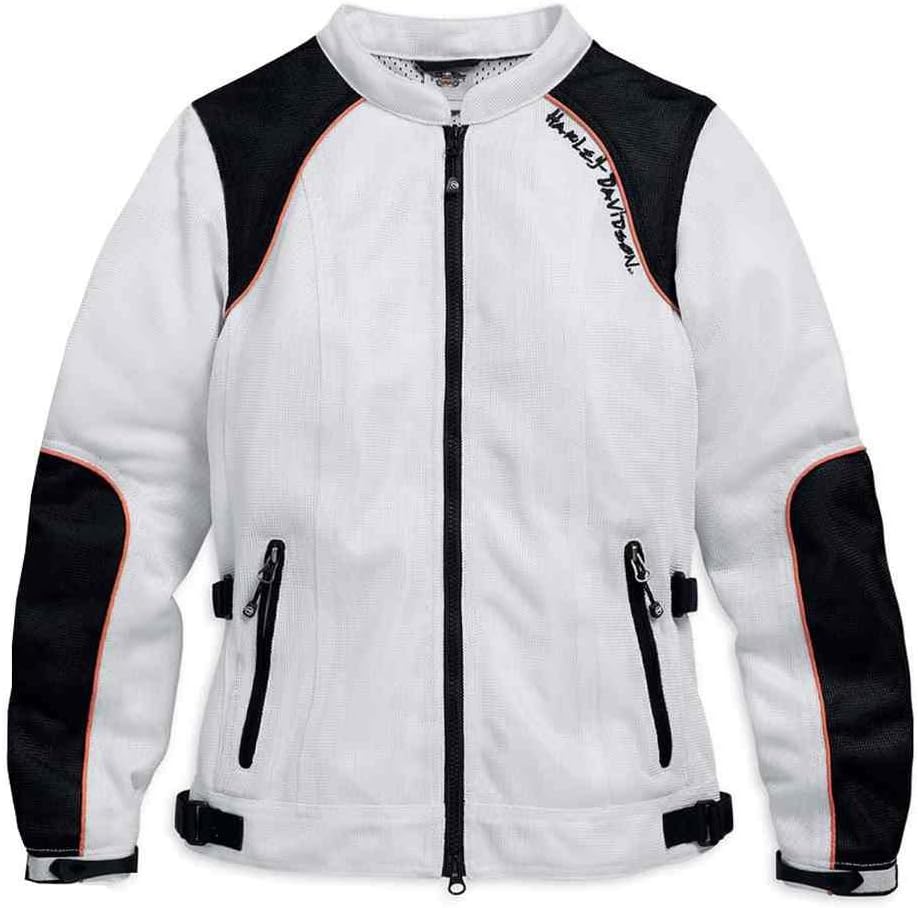 Harley-Davidson Women's Cascade Mesh Functional Jacket, White 97075-15VW