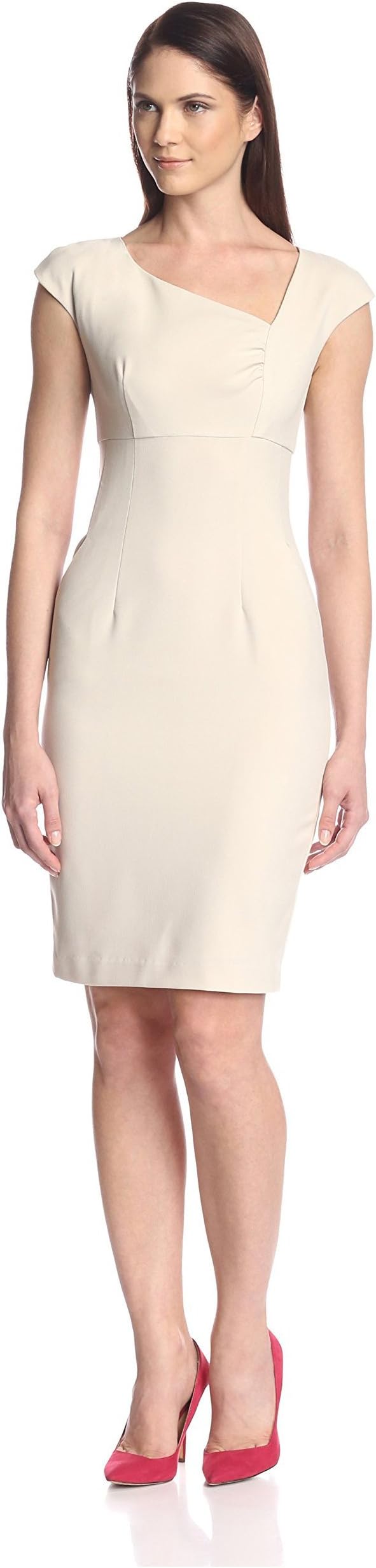 SOCIETY NEW YORK Women's Asymmetrical Neckline Dress