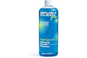 BRUSH CLEAN PRO Original Makeup Brush Cleaner - Professional Cleanser for Makeup Brushes - Quick-Drying, Rinse-Free Formula - Removes Stubborn Waterproof Make Up, 16 oz