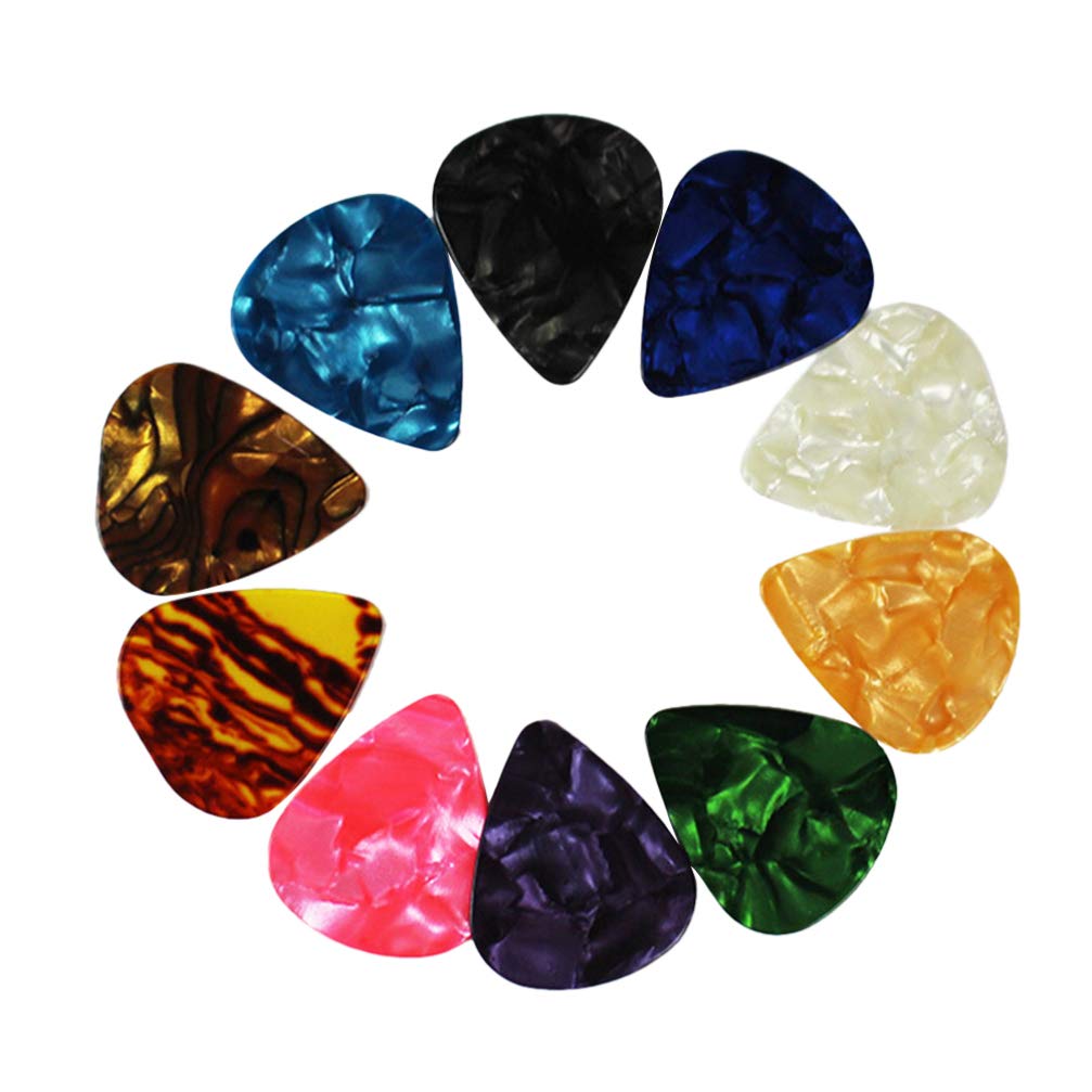 20PCS 0. 46mm Thin Guitar Picks Heart Shaped Celluloid Thin Guitar Plectrum Pick for Ukulele Guitar