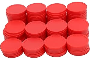 HAKITAROOM 35MM/1.37-inch Box of 120 Counting Coins for Poker Chips and Game Coins (Red, 35MM/1.37-inch)