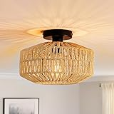 MAYNA 11.8" Rattan Ceiling Light