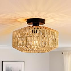 MAYNA 11.8" Rattan Ceiling Light