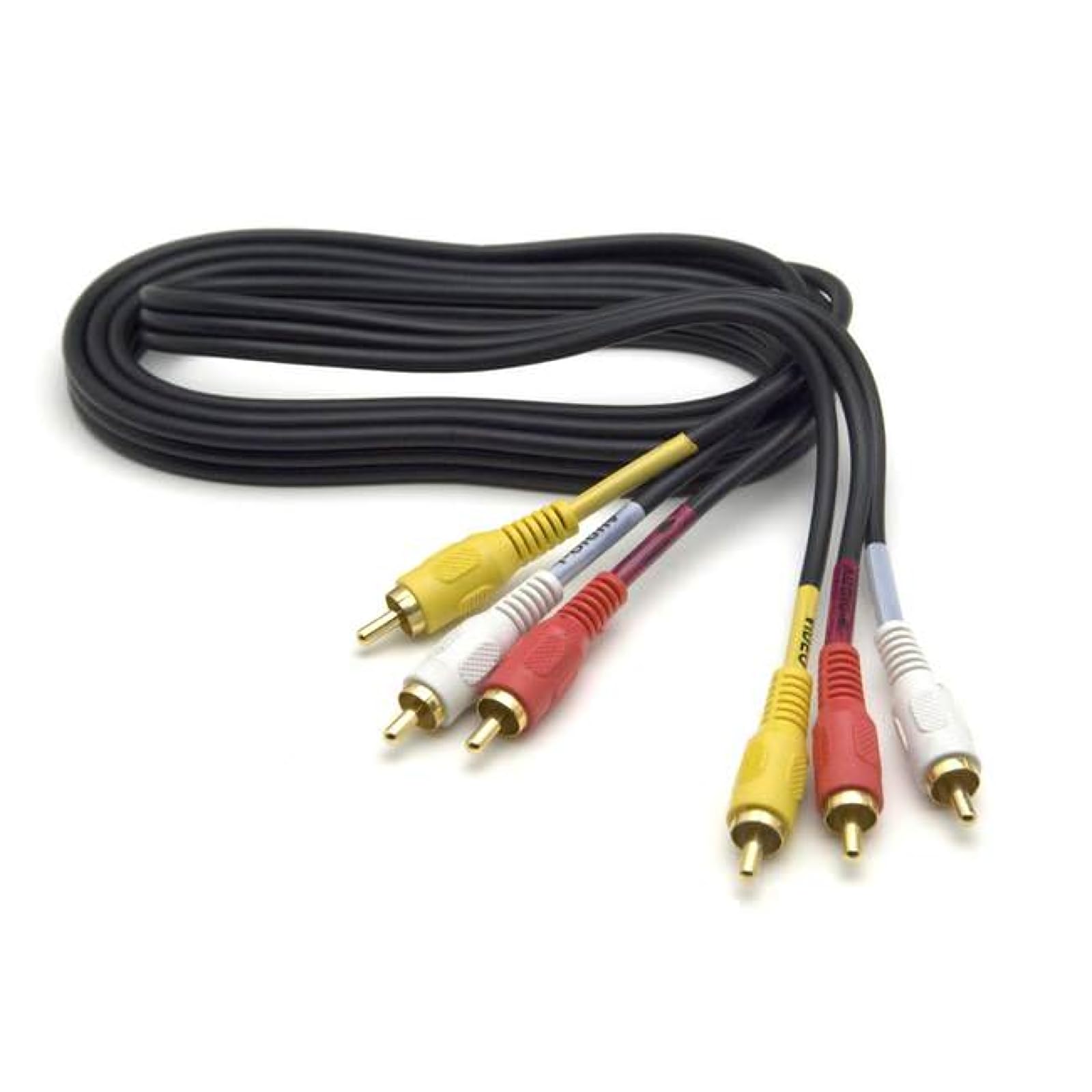 CDL Micro 10 m 3 Phono/RCA Male to 3 Phono/RCA Male Cable - Gold