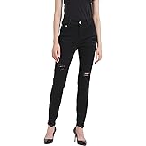 GUNLIRE Women's Ripped Jeans Trendy Stretchy High Waisted Skinny Fit Distressed Tummy Control Casual Denim Jeans for Women