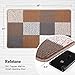 Indoor Doormat Front Door Mat Non Slip Rubber Backing Super Absorbent Mud and Snow Magic Dirts Trapper Mats Entrance Door Rug Shoes Mat Machine Washable Carpet - Grey Brown Yellow Lattice, 23