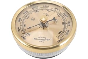 Cabilock High Precision Aneroid Barometer for Home Use Adjustable and Calibratable Dial Type Barometer for Accurate Weather Monitoring and Indoor Humidity Measurement