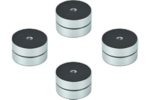 Pailvens Speaker Spikes Floor Protectors with Precision-Engineered Steel Balls Design, Shockproof Speaker Isolation Stand Feet for HiFi Amplifier, Subwoofer, DAC Recorder, Turntable, Sliver