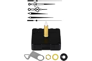 WINTAIM Upgrade Your DIY Clock Project with Long Shaft Silent Clock Mechanisms - Perfect for Thick Panels! Get Inspired and Create a Stylish Timepiece at Home (32mm Shaft, C+D Hands)