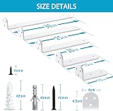 WELDUN 6 Pack Metal Shelf Brackets 10 cm Heavy Duty Wall Mounted view 4