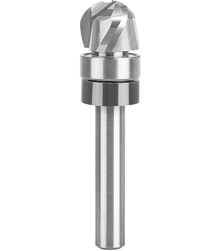 Amana Tool 45460-S Carbide Flush Trim Straight Plunge Router Bit, 1/2 In Dia X 1-5/8 In OAL, 1/4 In L Cutting, 2 Flutes, 1/4 In Dia Shank