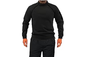 THATRICH Tactical Fleece Jacket Mock Neck Military Sweatshirts Slim Fit Thermal Pullover with Pockets Warm Winter Tops 2025
