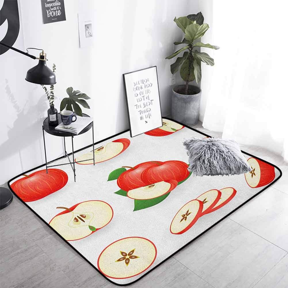 Sweet Throw Rug Yummy Chopped Apple Slices Juicy Fresh