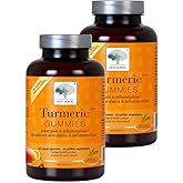 New Nordic Turmeric Curcumin Gummies, Sugar Free, 300 mg Turmeric Supplement for Men and Women, Supports Normally Functioning